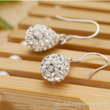 Grano de Shamballa damas pendientes joyas aretes de gota